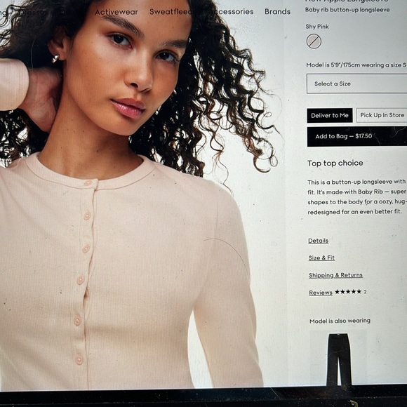 Aritzia Sunday Beat, New apple Longsleeve - Picture 4 of 4